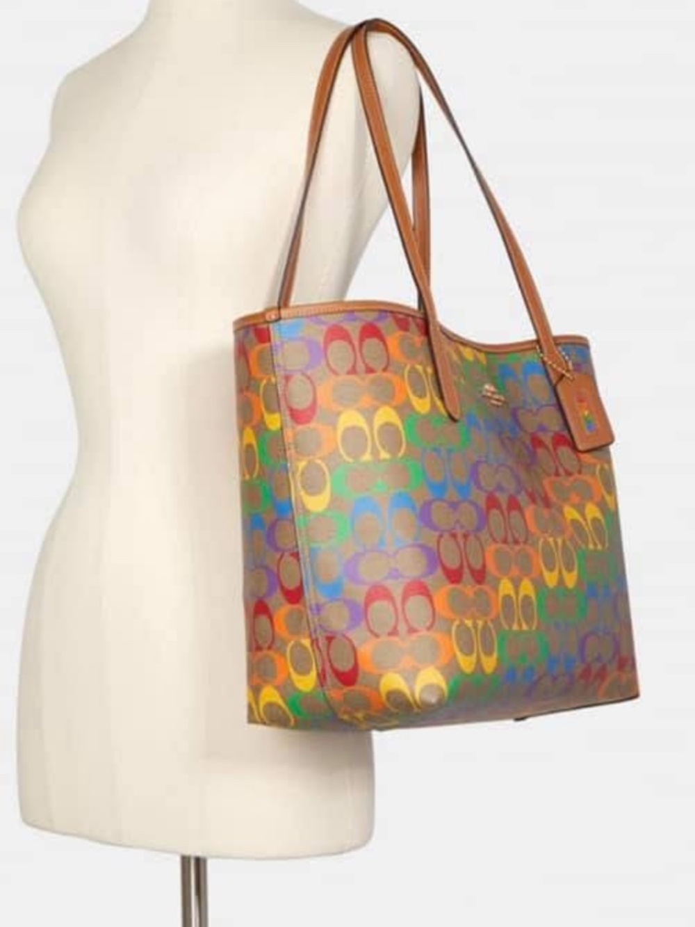 Coach Multicolored Signature Tote - Picture 2 of 2